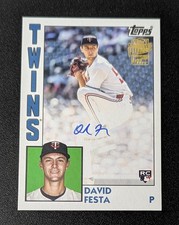 2025 TOPPS ARCHIVES DAVID FESTA RC ON CARD AUTO #84FFA-DF  TWINS