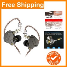 Stylish KZ ZSN Pro Dual Driver In-Ear Earbuds with Detachable Tangle-Free Cable