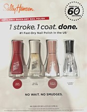 SALLY HANSEN INSTA DRI QUICK DRY NAIL POLISH -4 PIECES DRIES IN 60 SECONDS