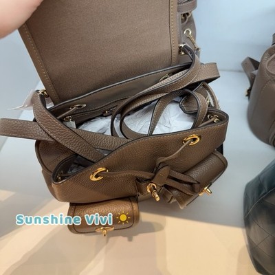 Coach Hadley Backpack In Leather Gold/Dark stone CBH09 NWT NWT Coach Hadley Backpack CBH09 | eBay main image 2