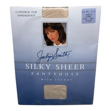 Vintage Jaclyn Smith Silky Sheer Lycra Pantyhose Control Top Size B Linen