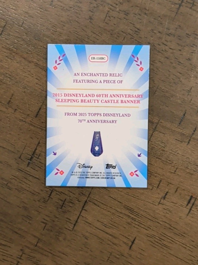 Topps Disneyland 70th Anniversary Enchanted Relics 60th Castle