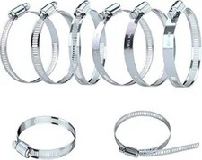 6-Pack 5 Inch Stainless Steel Adjustable Worm Gear Hose Clamps fo Size: 5 Inch