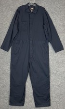 CQR Navy Blue Full Zip Long Sleeve Mechanic Coveralls Jumpsuit Work Wear Mens XL