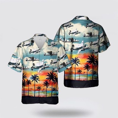 US Navy Northrop Grumman E 2 Hawkeye Hawaiian Shirt 8211 Gift For Military Perso
