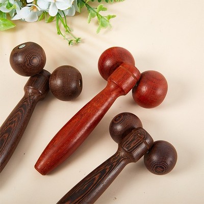 Wood Body Foot Reflexology Acupuncture Tool Therapy Scrap Face Massager RollerJI