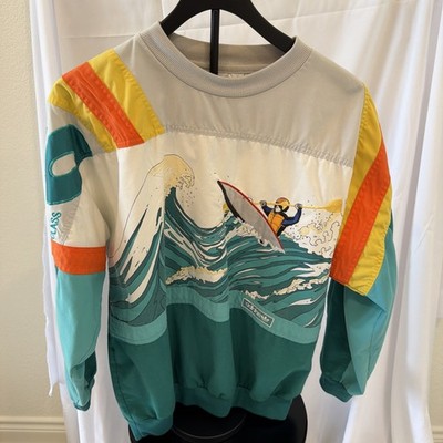 Vintage Adidas Trefoil Kayak Wave Graphic Pullover 80s/90s Jacket
