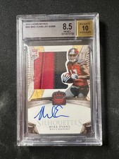 2014 Panini Crown Royale - MIKE EVANS Rookie Silhouettes Patch Auto /299 BGS 8.5