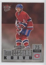 2007-08 Fleer Ultra Team Leaders Saku Koivu #TL6 0jp9
