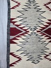 Vintage Navajo Wool Rug 23" X 38" Red Ivory Gray — photo 5