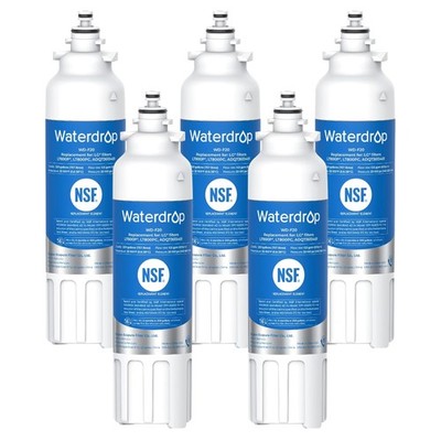 Waterdrop Refrigerator Water Filter, Replacement for LG  LT800P , Pack of 5