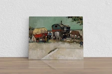 Vincent van Gogh "Encampment of Gypsies with C" Canvas Print Wall Art Home Decor