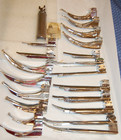 LARGE LARYNGOSCOPE PLADES W HANDLE LOT WELCH MILLER FOREGGER RUSCH MORE READ — photo 1