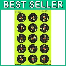 Shooting Range Fluorescent Yellow Targets - 50 Pack