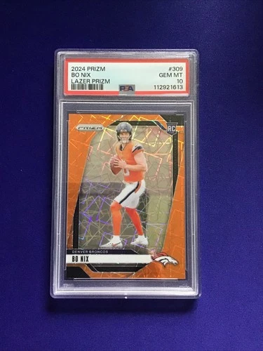 2024 Prizm Bo Nix Later Prizm PSA 10 Gem Mint Rookie RC