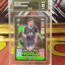 Lionel Messi 2021-22 Topps Match Attax Out of this World Gma 10
