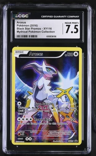 CGC 7.5 Arceus XY116 Black Star Promos Mythical Pokemon Collection Pokemon Card