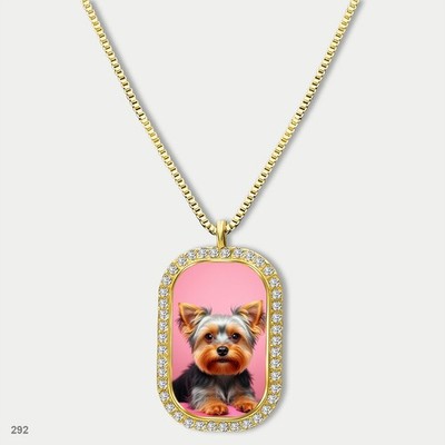 Stunning Cute Yorkie Yorkshire Terrier Dog Fashion Pendant Necklace Chain Printe