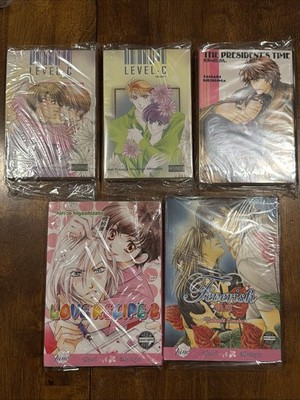 Mixed Lot Yaoi Manga English Level-C , Love Recipe 2, Feverish, President s Time