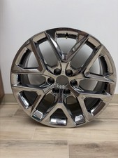 GM OEM 22x9 Chrome Snowflake Wheel Rim 84802384 14078 GMC Chevy 6 Bolt SCRATCHED