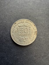 1982 West African State Afrique de l Ouest 50 Francs Nice old coin! KM# 6