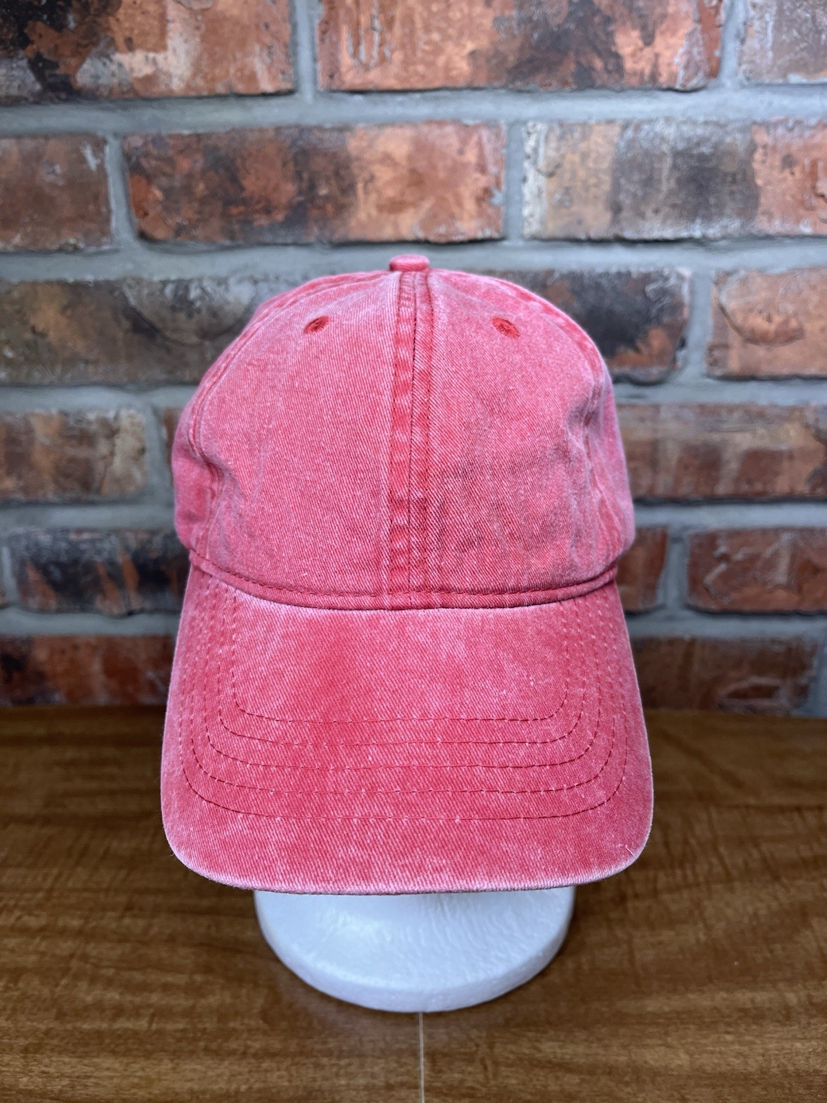 Plain Blank Solid Salmon Pink Strapback Hat Adult… - image 1