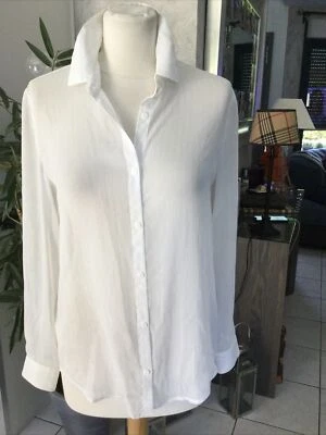 Chemise THE KOOPLES taille S blanc rayures dorées très bon état - Photo 1/4