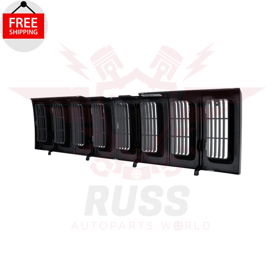 New Front Grille Assembly Black Fits 1993-1995 Jeep Grand Cherokee CH1200142 Foto 3 de 4