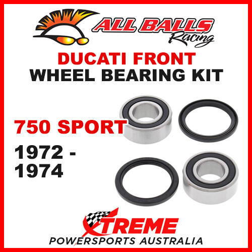 All Balls 25-1550 Ducati 750 Sport 1972-1974 Front Wheel Bearing Kit - Photo 1/2