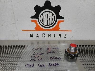 Cutler-Hammer Red Push Button 600V NC NC BOAO Used With Warranty