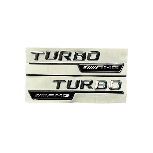 2PCS Para Mercedes-Benz AMG TURBO 4MATIC Logotipo lateral emblemas ABS 2014-16 - Imagen 5 de 10