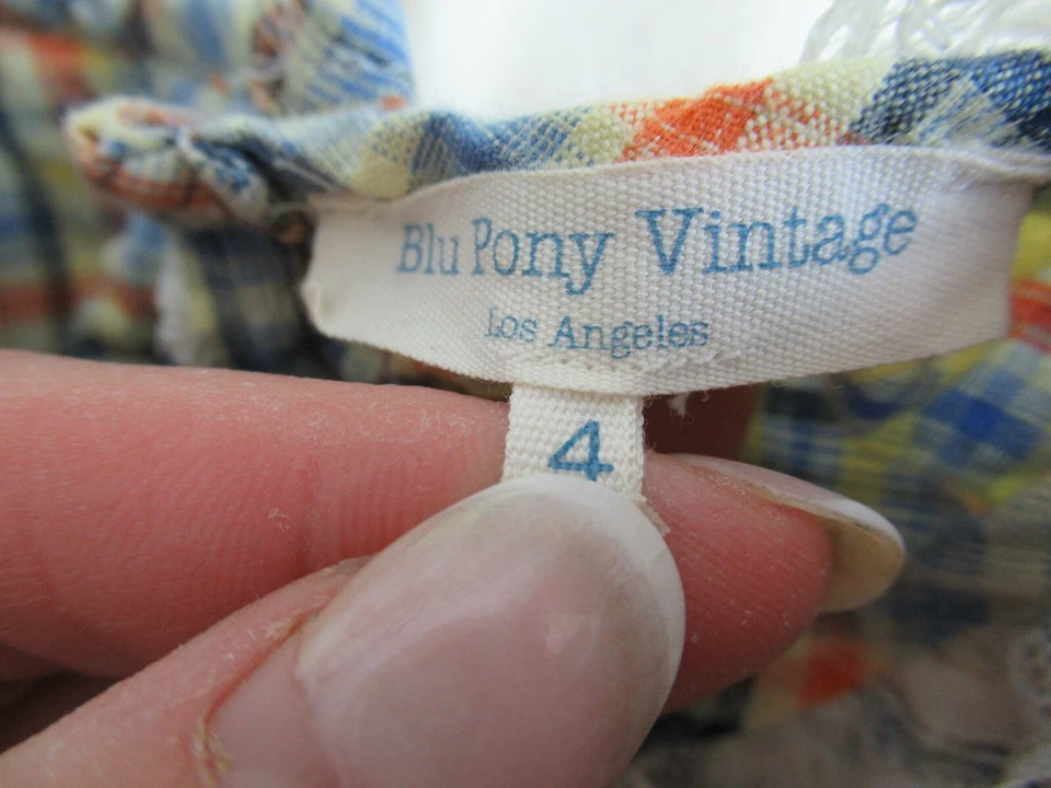 Vestido Vintage Blu Pony ❤️Niñas Talla 4 Foto 4 de 4