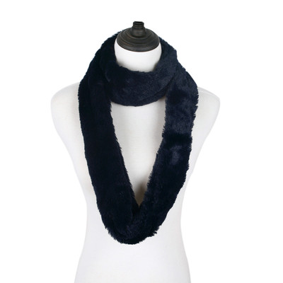 Super Soft Faux Fur Solid Color Warm Infinity Loop Circle Scarf -Diff Colors