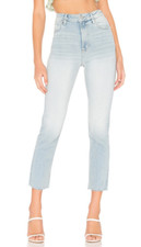 NEW FREE PEOPLE WE THE FREE LIGHT DENIM HI SLIM STRAIGHT JEANS SZ 31