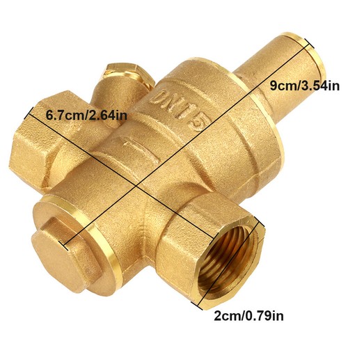 DN15 Brass Water Pressure Reducing Regulator Valve Reducer with Gauge Meter tsh - Picture 8 of 12