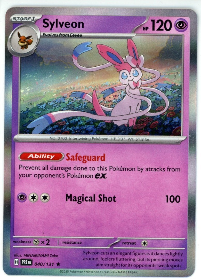 Pokemon TCG Sylveon 040/131 Sv: Prismatic Evolutions Holo Rare