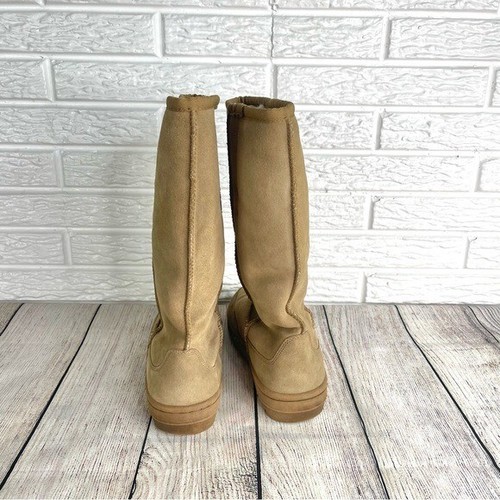 White Mountain Natural Suede Otto Calf Length Boots Size 8M - Picture 5 of 12