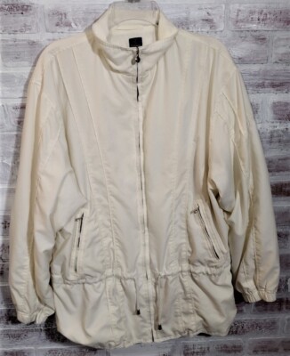 Callaway Womens Golf Windbreaker Jacket Size XL Off White