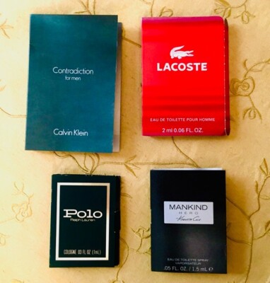 CLASSIC MENS FRAGRANCE SAMPLES LACOSTE, KENNETH COLE, RALPH LAUREN, CALVIN KLEIN