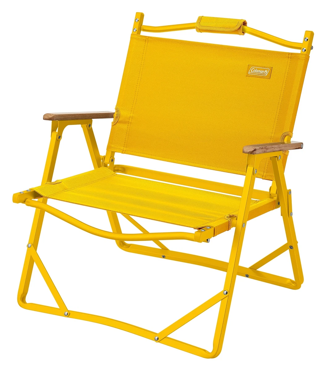 Coleman Chair Fireplace Folding Yellow Compact Storage Camping