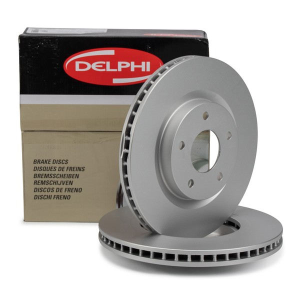 Delphi Bremsscheiben Satz FüR Nissan Pulsar C13 Qashqai I J10 X-TRAIL T31 Vorne-image