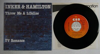 Inker & Hamilton Throw Me A Lifeline GER 7inch Vinyl Single 1982 + PR-Insert