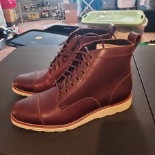 Helm Boots Mens 11.5 EE Brown Leather Lou Teak Lace Up Cap Toe  VGUC $300