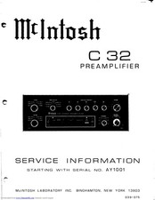 Service manual for McIntosh C 32