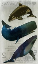 WHALE Photoessence Metallic Foil Stickers(3pc)Mrs.Grossman’s•Orcas•Ocean•Killer•