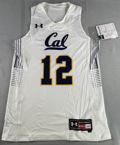 Under Armour Cal 12 Basketball Jersey SM White Racerback Sleeveless NWT Apparel
