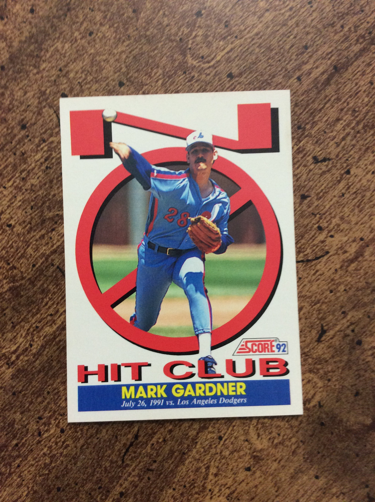 1992 Score #785 Mark Gardner No Hit Club    nm  ib