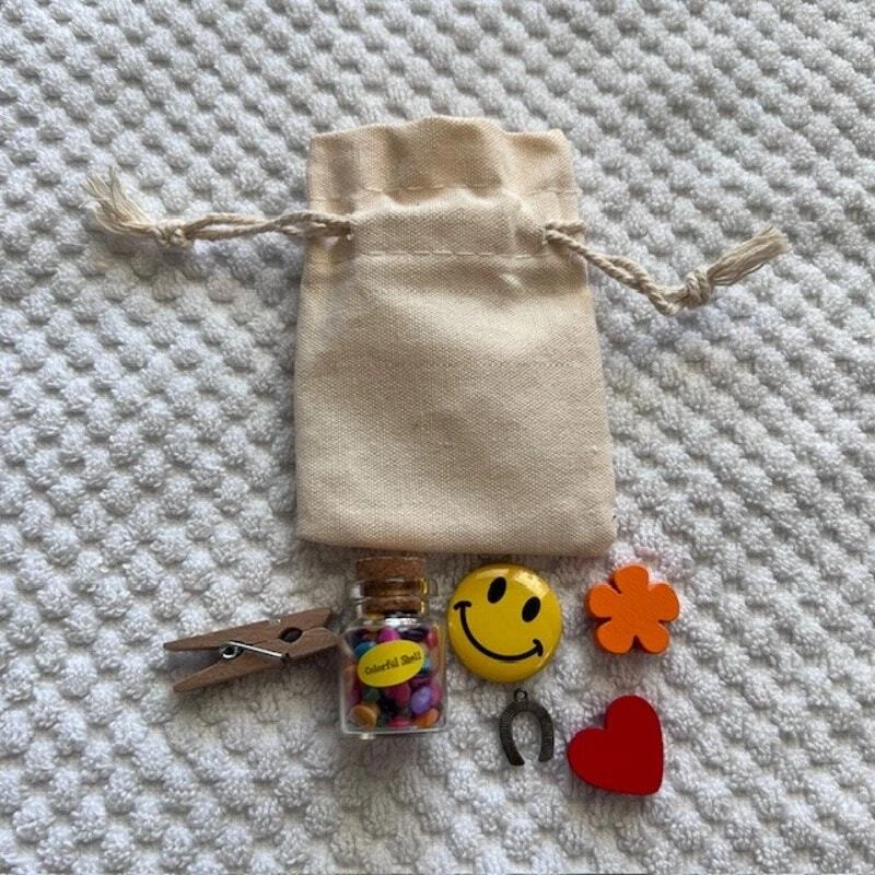 Pequeña Bolsa De Deseos De Día De Boda Especial Novia Damas De honor Regalo Fiesta Bendición Foto 4 de 4