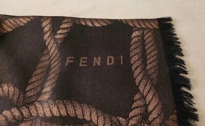 FENDI ROMA Wool & Silk Scarf | eBay