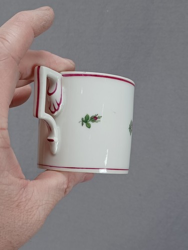 Ernst Wahliss Turn-Teplitz Hand Painted Pink Rose Coffee Cup & Saucer 1903-1921 - Picture 6 of 13